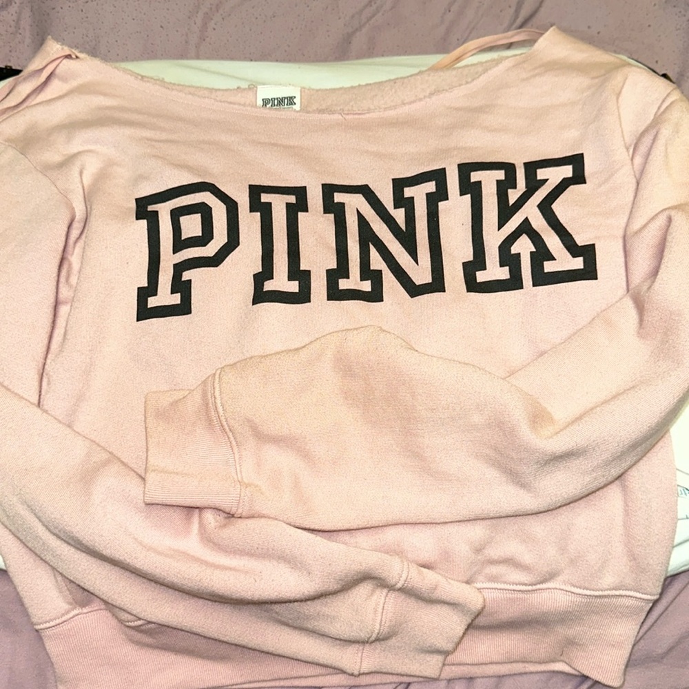 Victoria's Secret PINK Fleece Cropped Sweatshirt